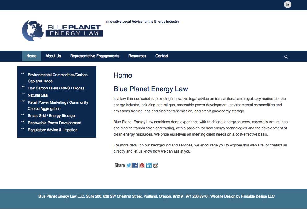 Blue Planet Energy Law